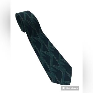 Giorgio Armani green patterned men’s 100% silk neck tie